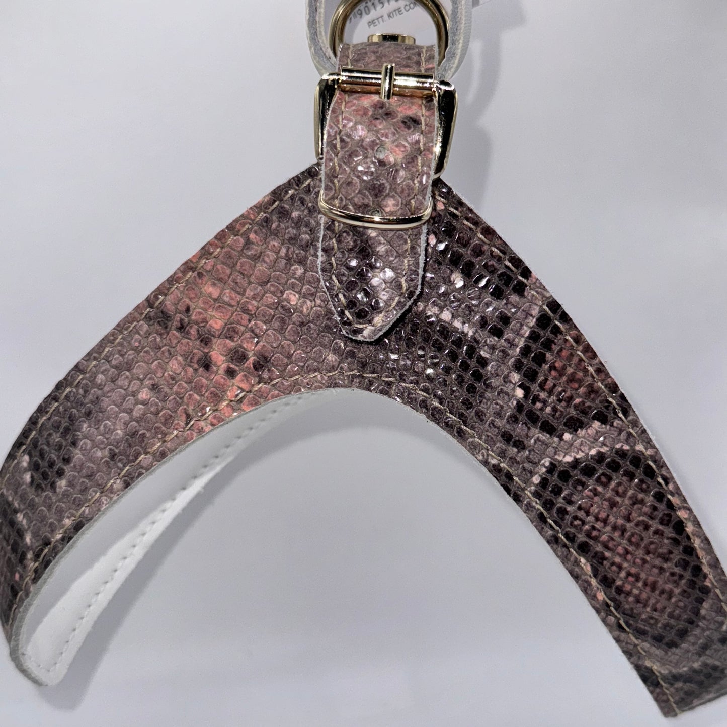 Salmon pink python harness